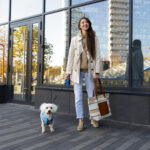 Guest with dog at pet-friendly City Center Motel in Downtown Phoenix