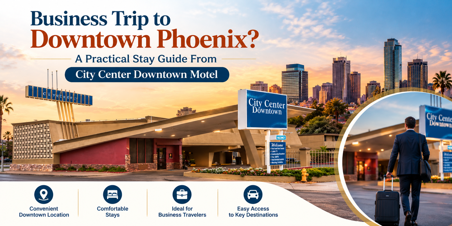 Business hotel in downtown Phoenix: City Center Downtown at 600 W. Van Buren St.